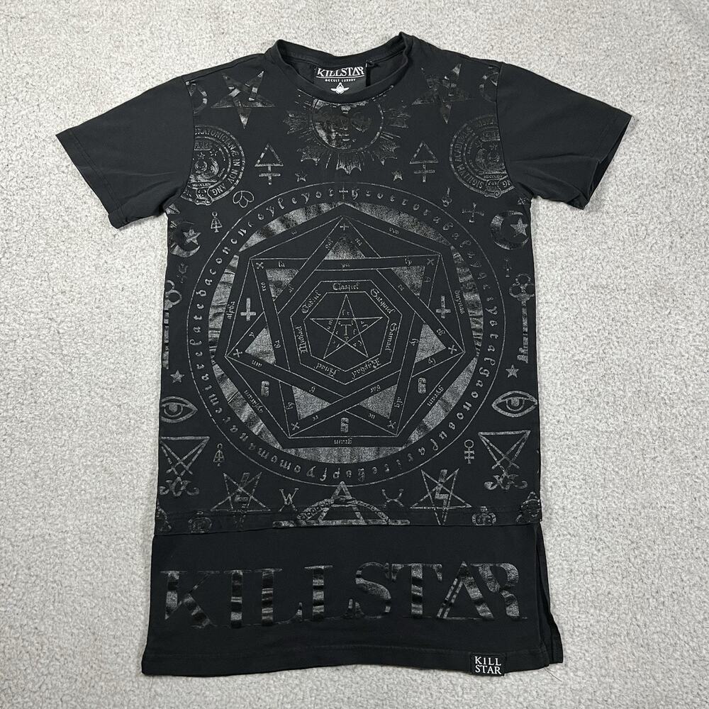 Killstar Shirt Womens Small Black Graphic Short Sleeve Alt Goth Grunge Punk